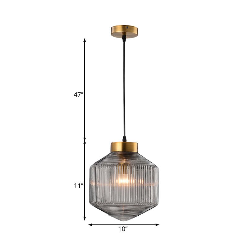 Pendel med Rillet Glas – Tidløs Elegance