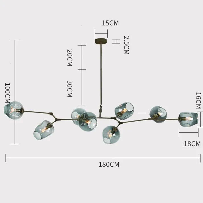 Loftlampe med Glas-Kupler – Moderne Statement
