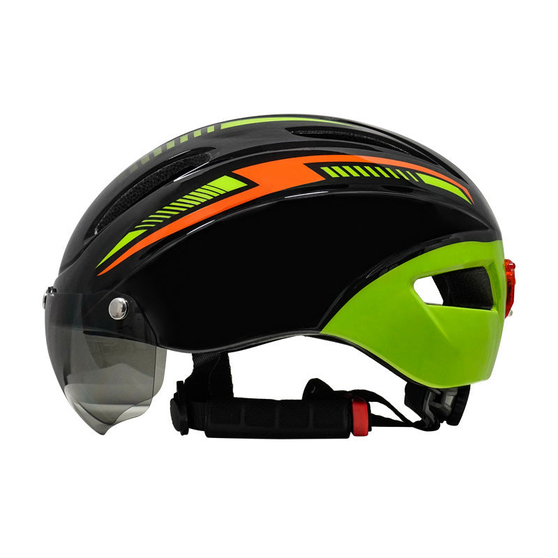 Cykelhjelm Ridesikkerhedshjelm Sports hjelm Goggles Ridesikkerhedshjelm Remlygte
