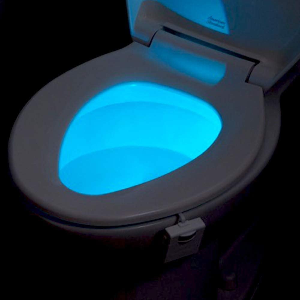 Smart toiletlampe med farverigt skær og bevægelsessensor