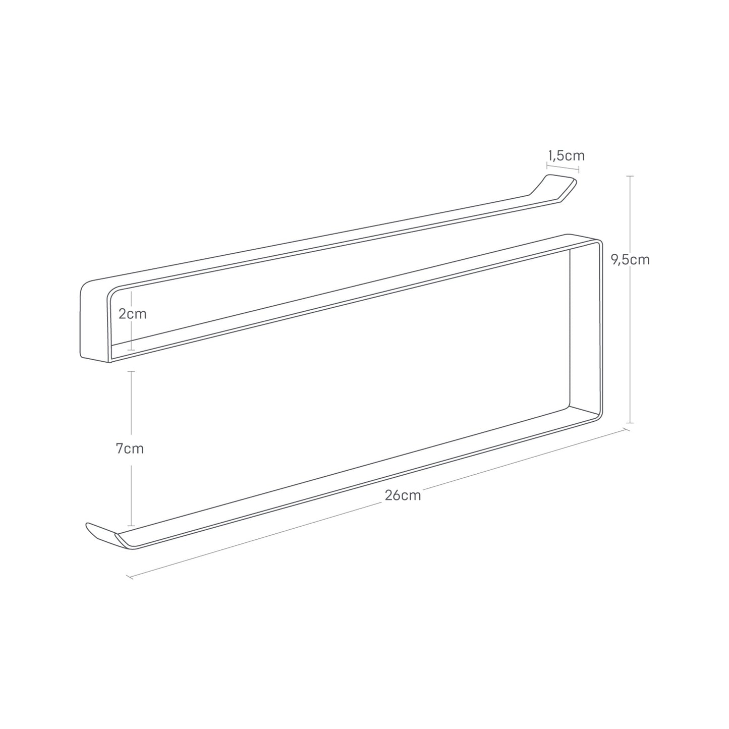 Underhylde Papirhåndklæde Holder Organizer