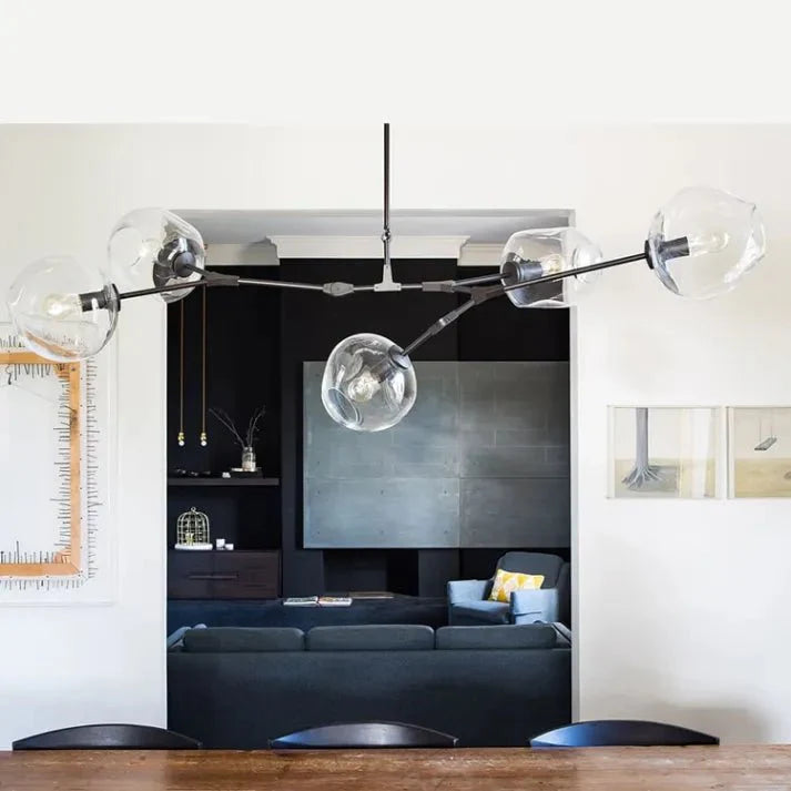 Loftlampe med Glas-Kupler – Moderne Statement