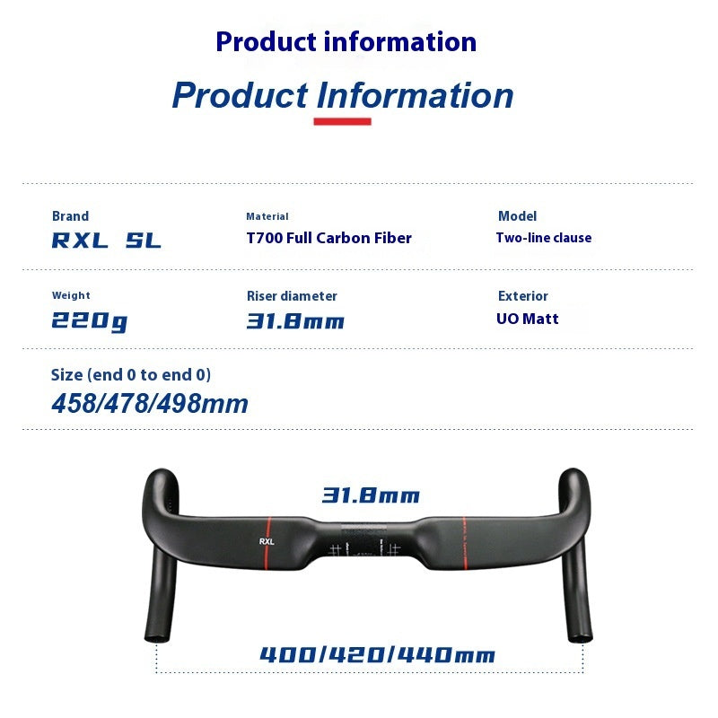 Carbonfiber landevejscykel styr