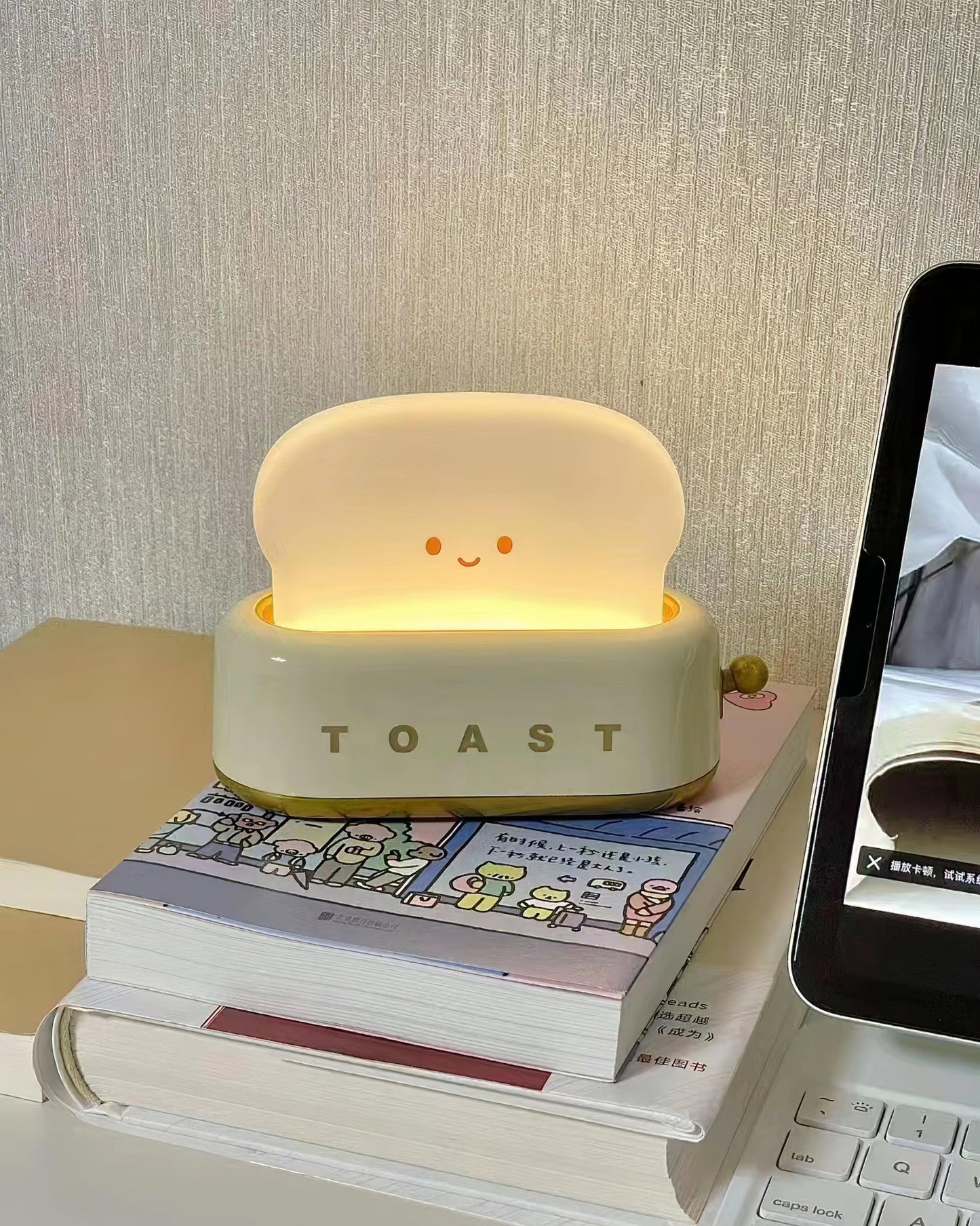 Stylish Bordlampe med Indbygget Batteri og Brødrister Design
