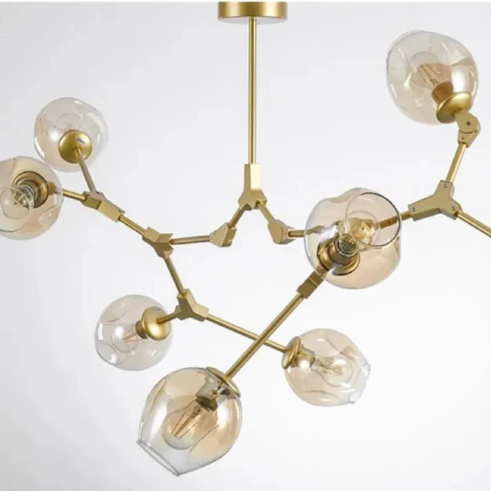 Loftlampe med Glas-Kupler – Moderne Statement
