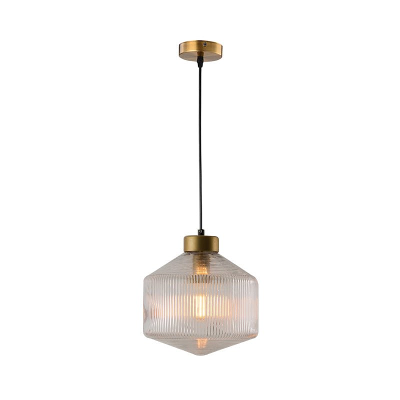 Pendel med Rillet Glas – Tidløs Elegance