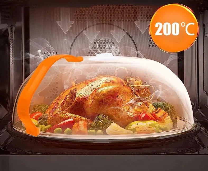 Premium mikrobølgelåg med ergonomisk håndtag og dobbelte dampåbninger