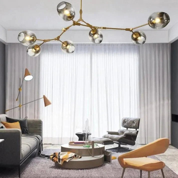 Loftlampe med Glas-Kupler – Moderne Statement
