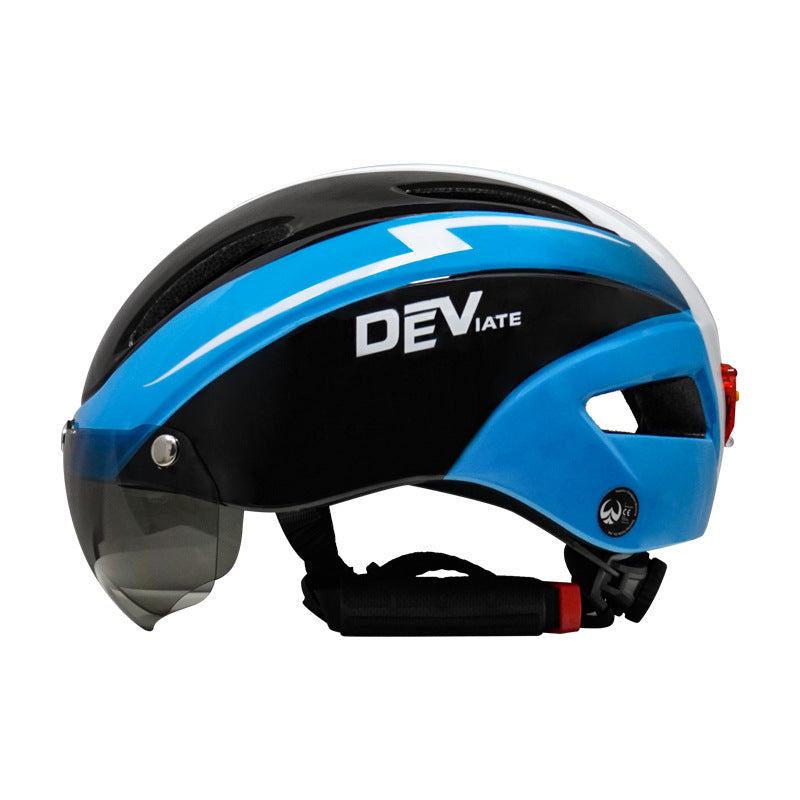 Cykelhjelm Ridesikkerhedshjelm Sports hjelm Goggles Ridesikkerhedshjelm Remlygte