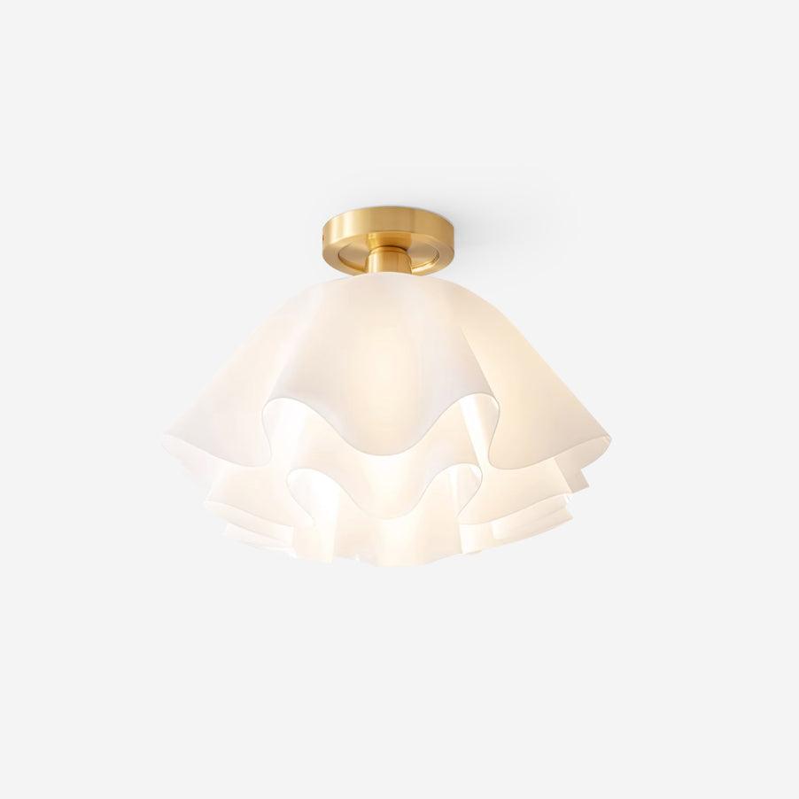 Loftlampe med Blødt Bølgedesign – Elegant & Lys