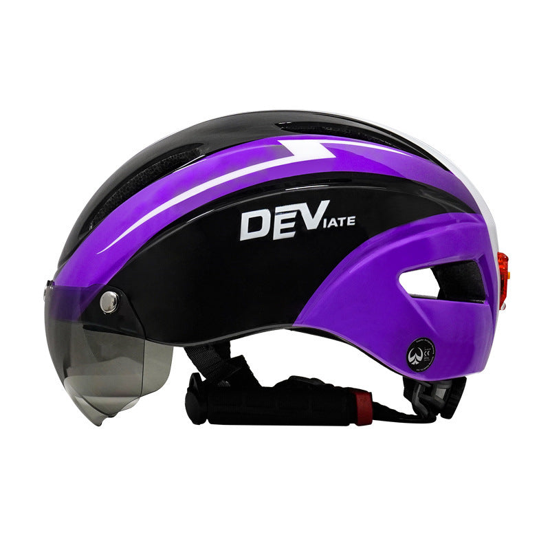 Cykelhjelm Ridesikkerhedshjelm Sports hjelm Goggles Ridesikkerhedshjelm Remlygte