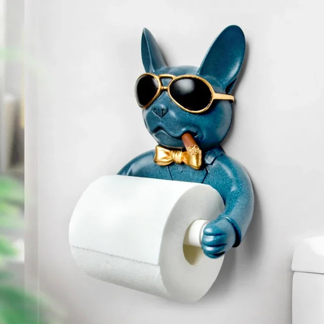Designer toiletpapirholder formet som en hund