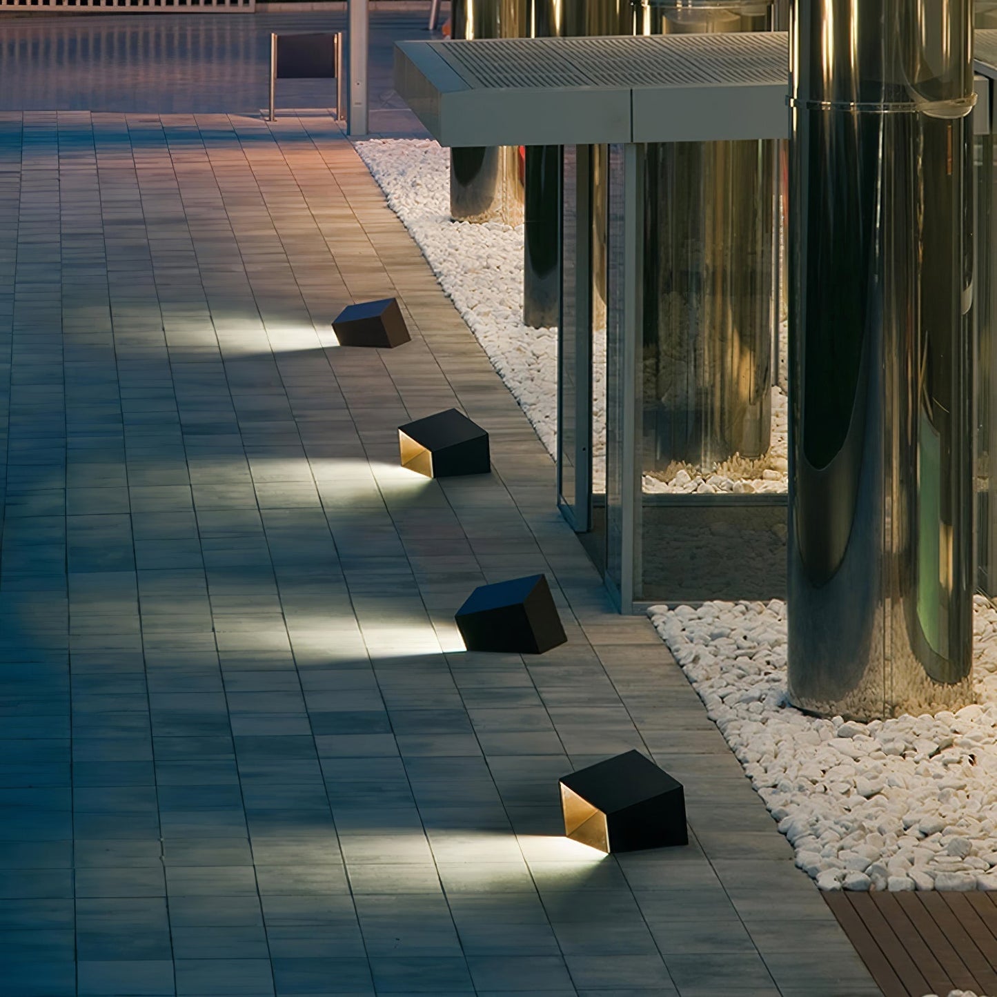 Stilfuld Cube Garden Solenergilampe til Udeliv
