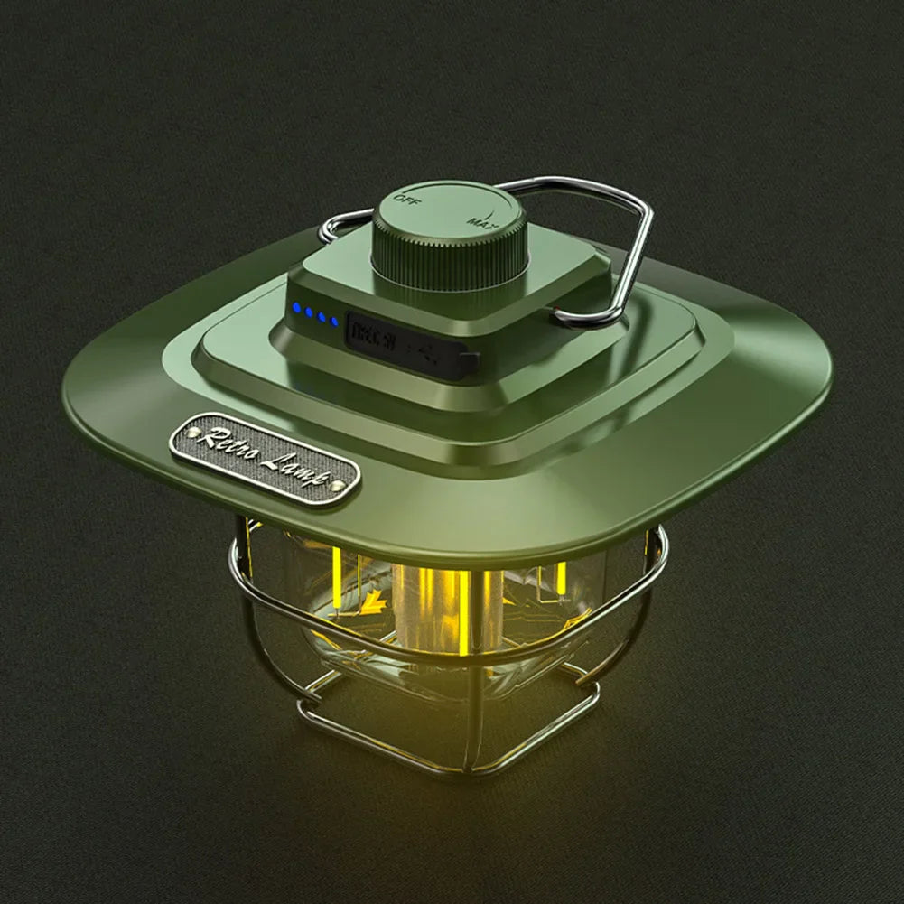 Vintage-inspireret Retro Genopladelig LED Campinglanterne