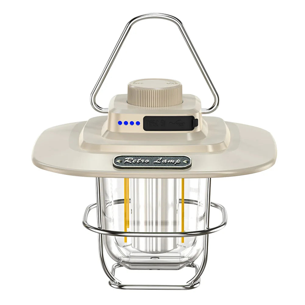Vintage-inspireret Retro Genopladelig LED Campinglanterne
