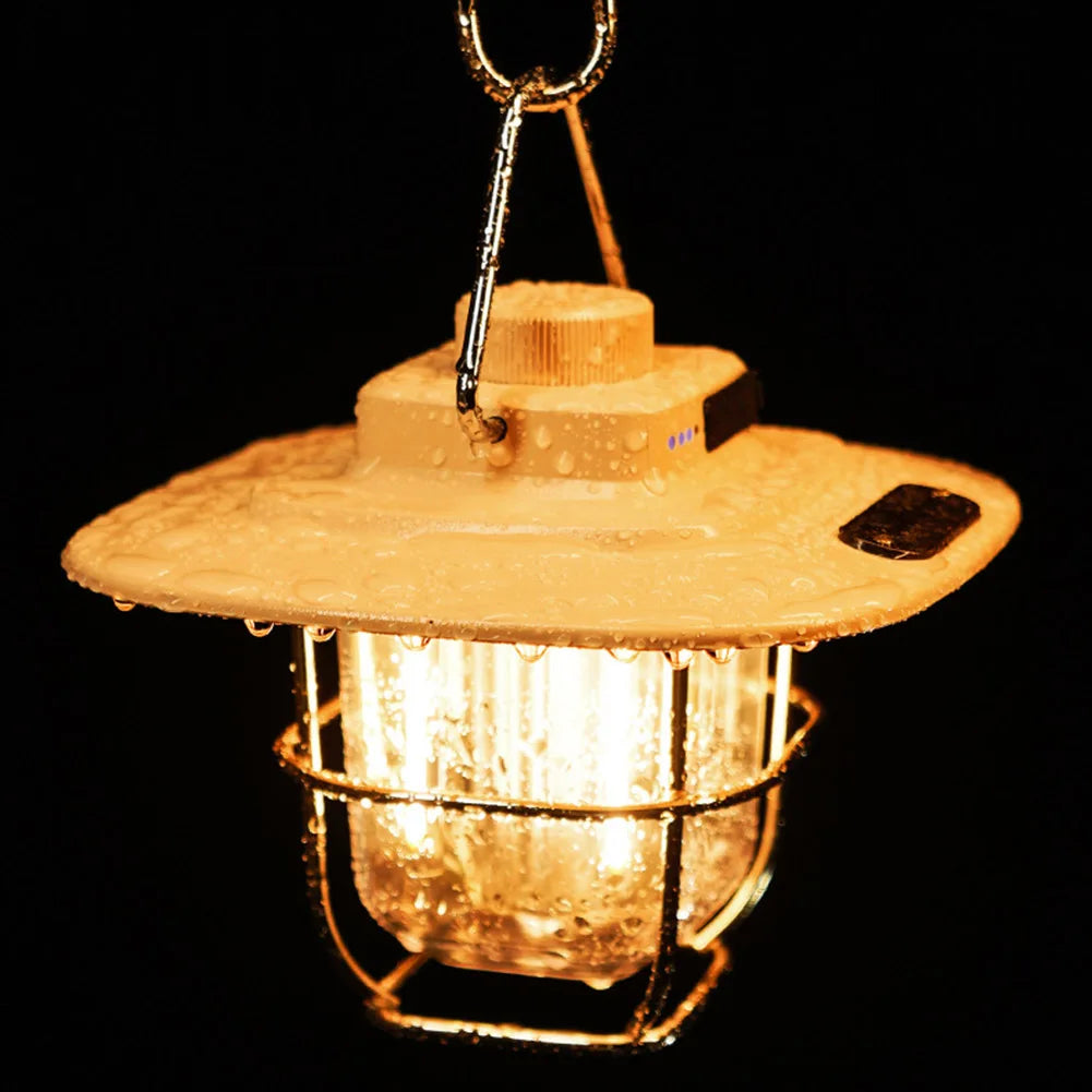 Vintage-inspireret Retro Genopladelig LED Campinglanterne