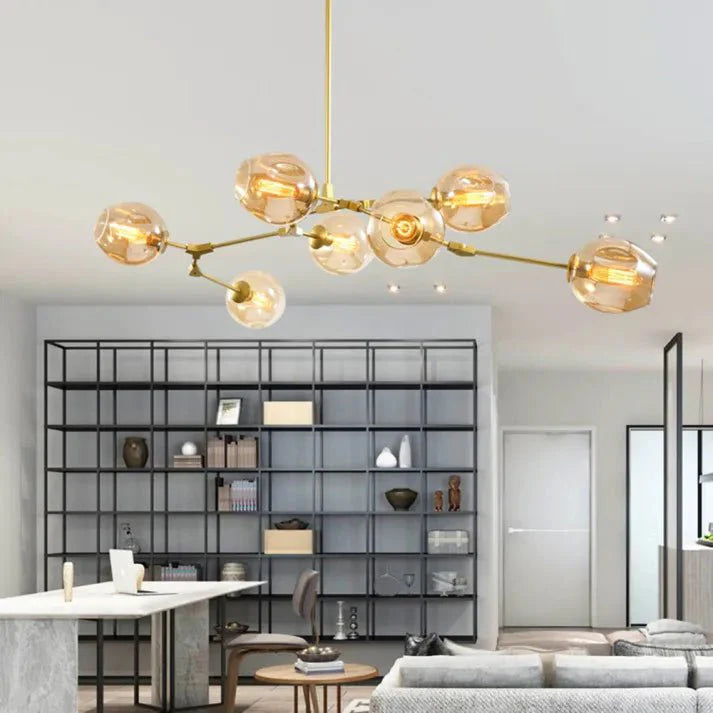 Loftlampe med Glas-Kupler – Moderne Statement