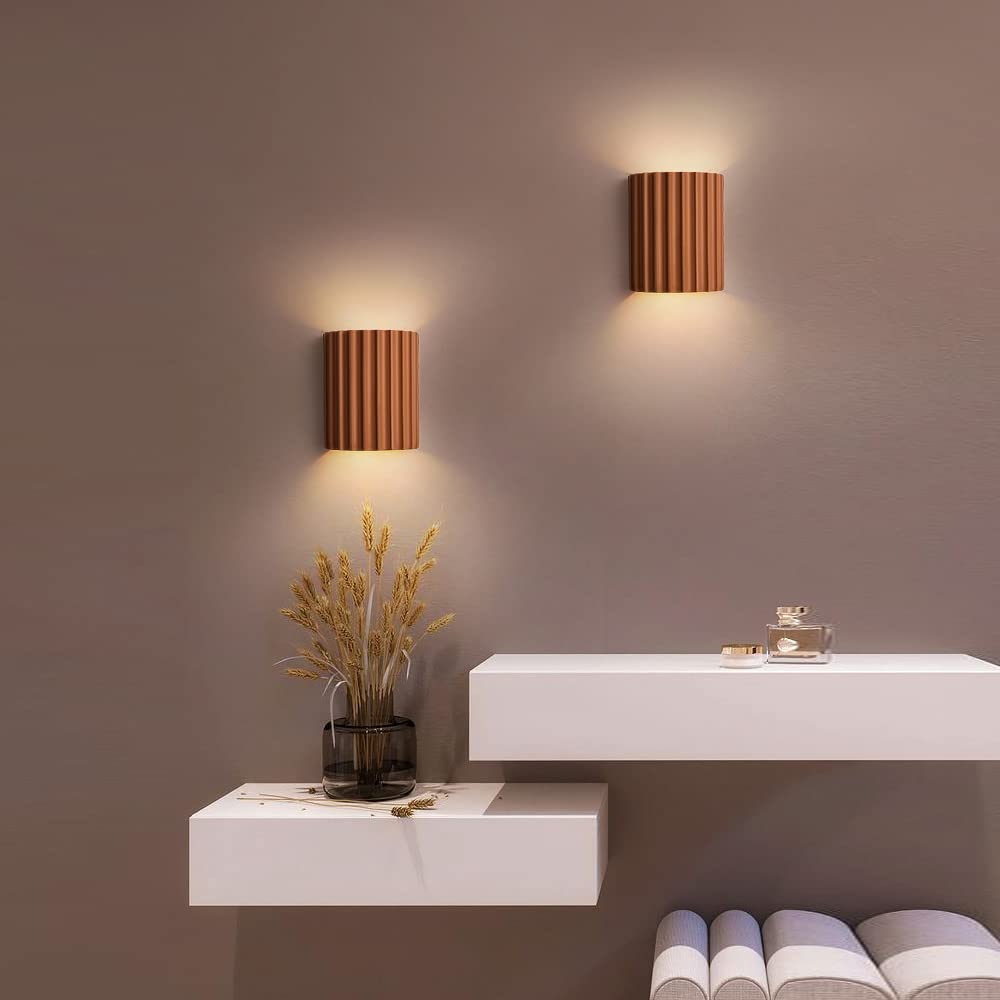Rillet Væglampe – Moderne & Stemningsfuld