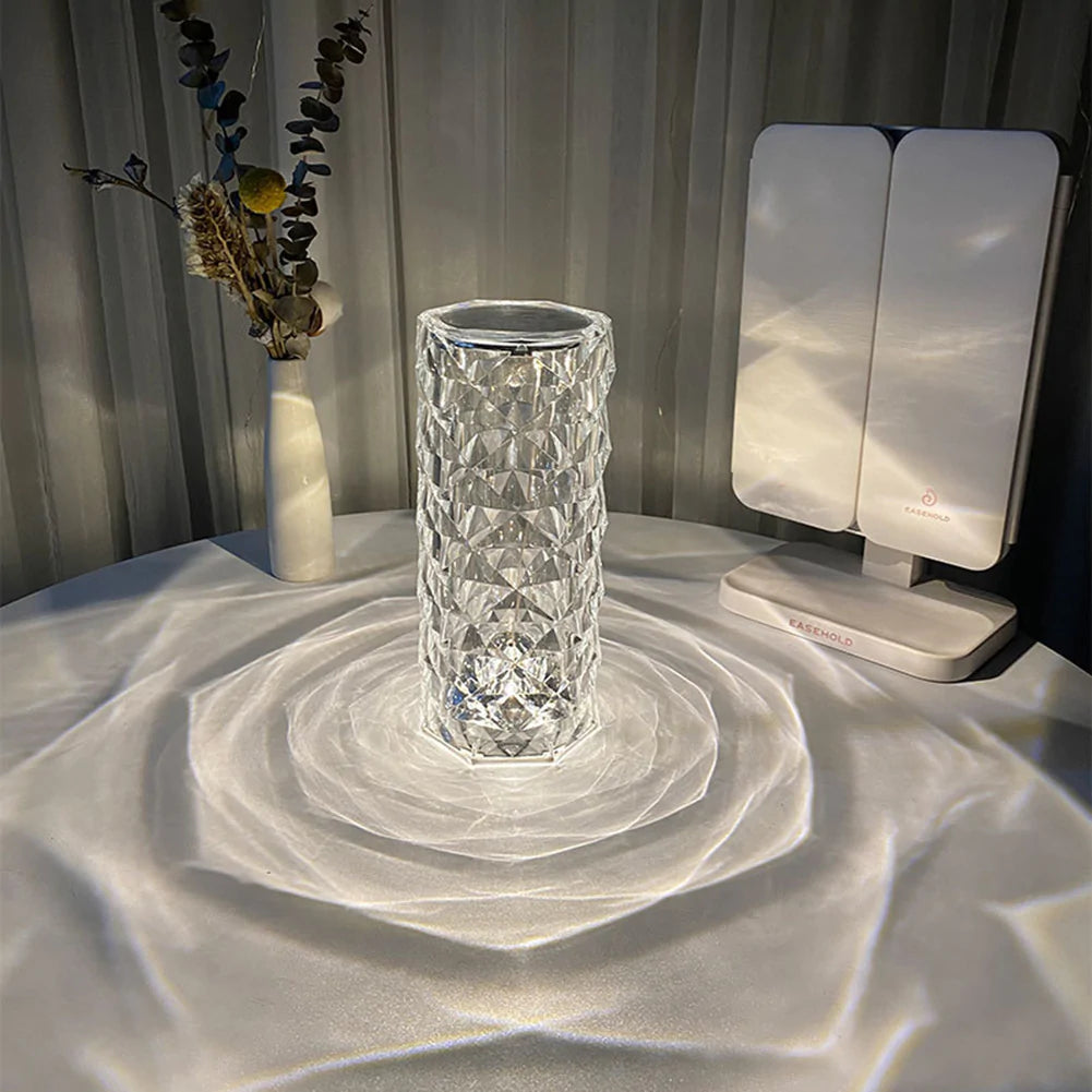 Krystal LED Bordlampe – Magisk Lysspil