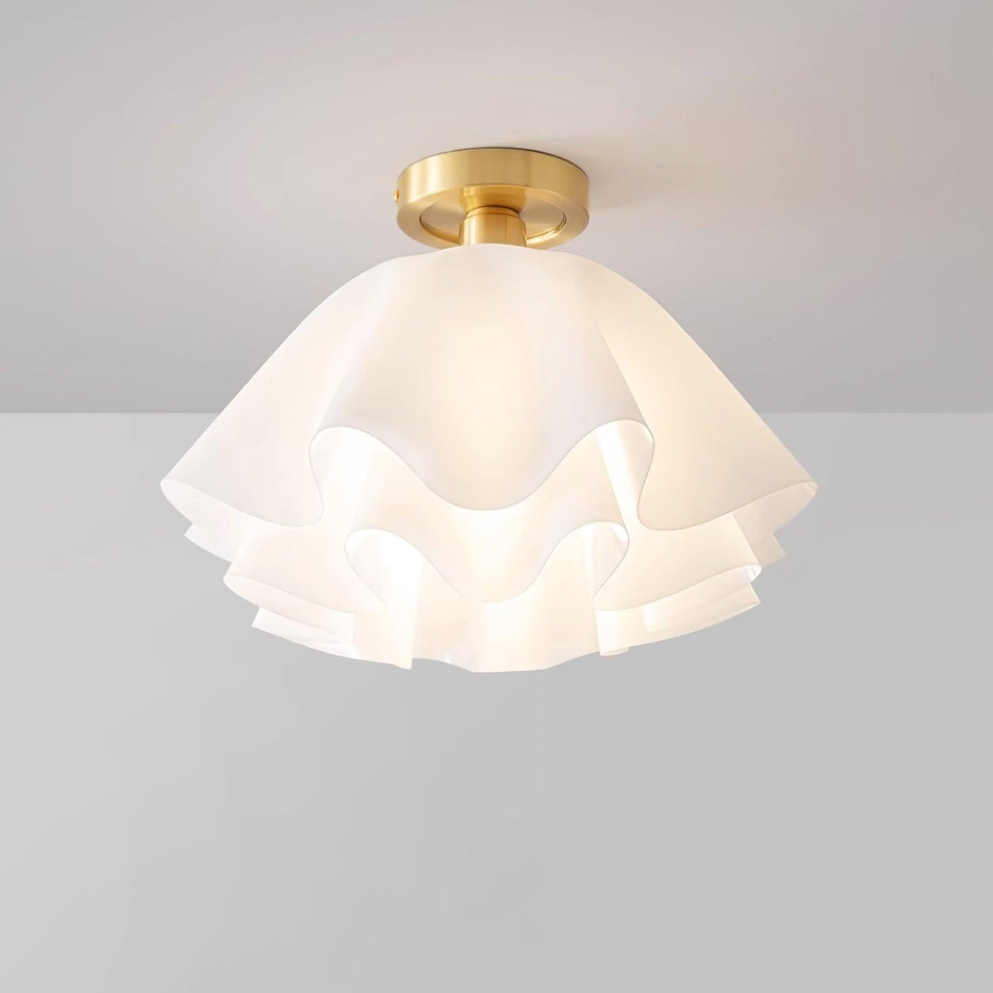 Loftlampe med Blødt Bølgedesign – Elegant & Lys
