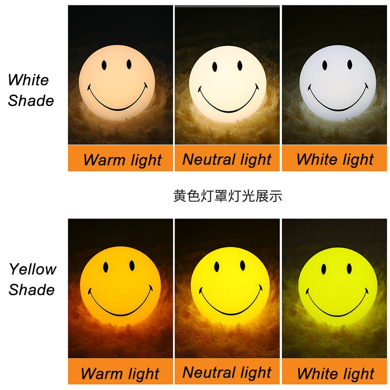 LED Smilestemningslampe Hjemmeindretning Natlys