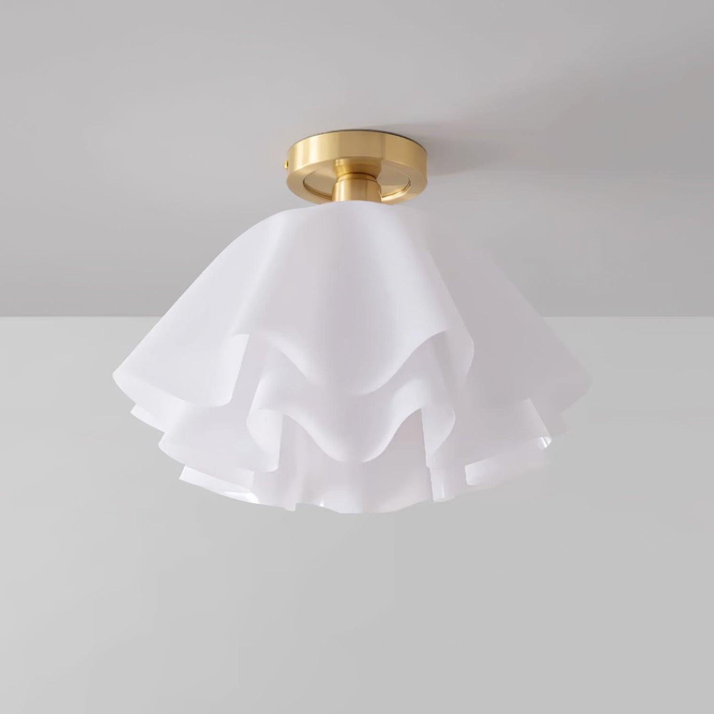 Loftlampe med Blødt Bølgedesign – Elegant & Lys