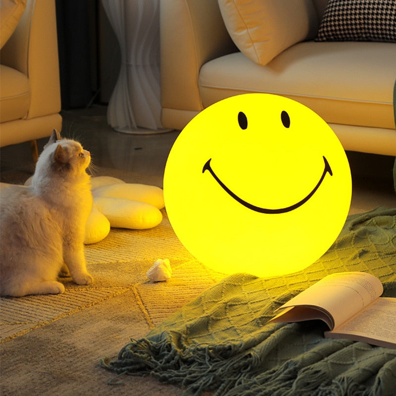 LED Smilestemningslampe Hjemmeindretning Natlys