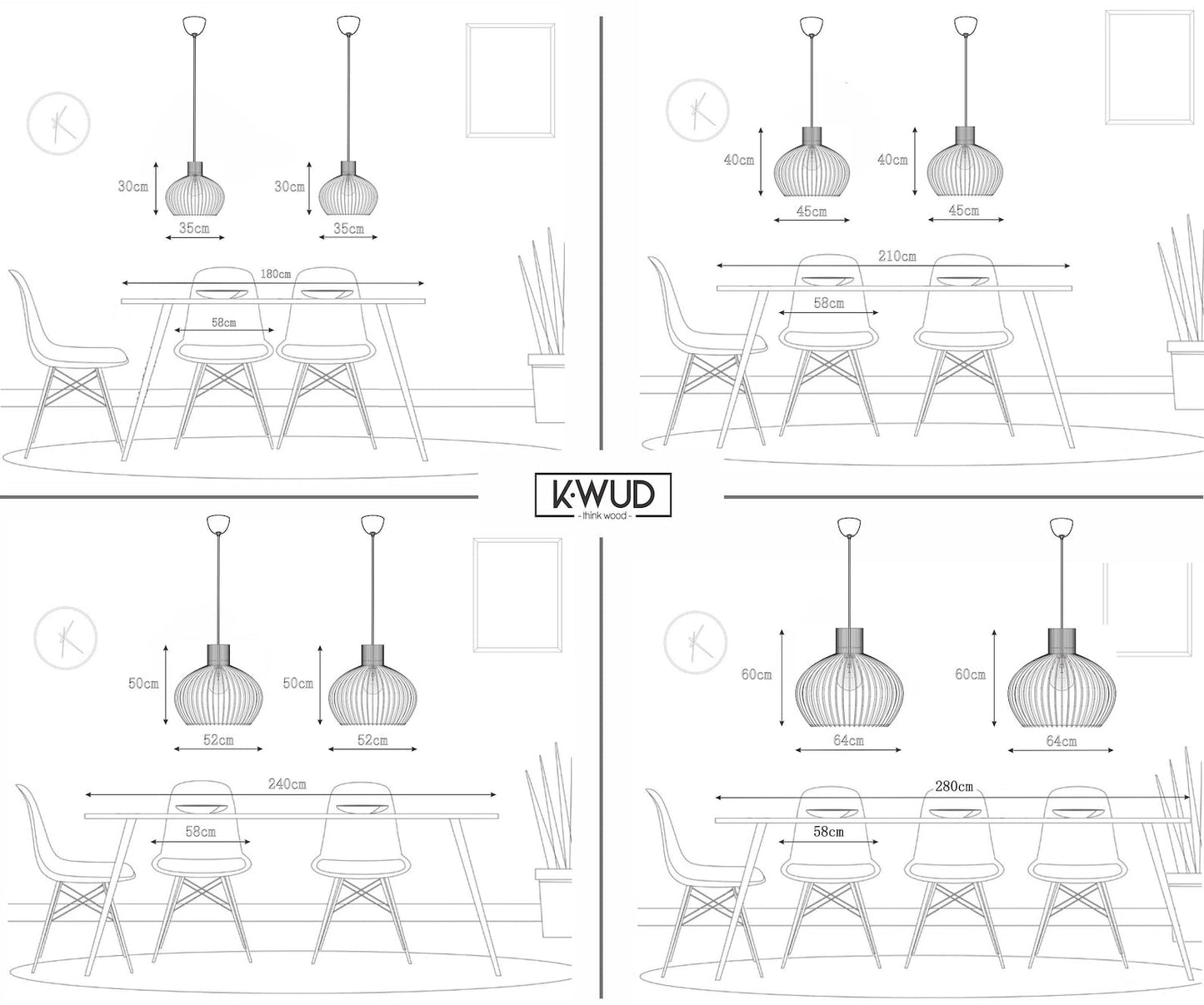 Stella™ - Nordisk burlampe lavet af træ