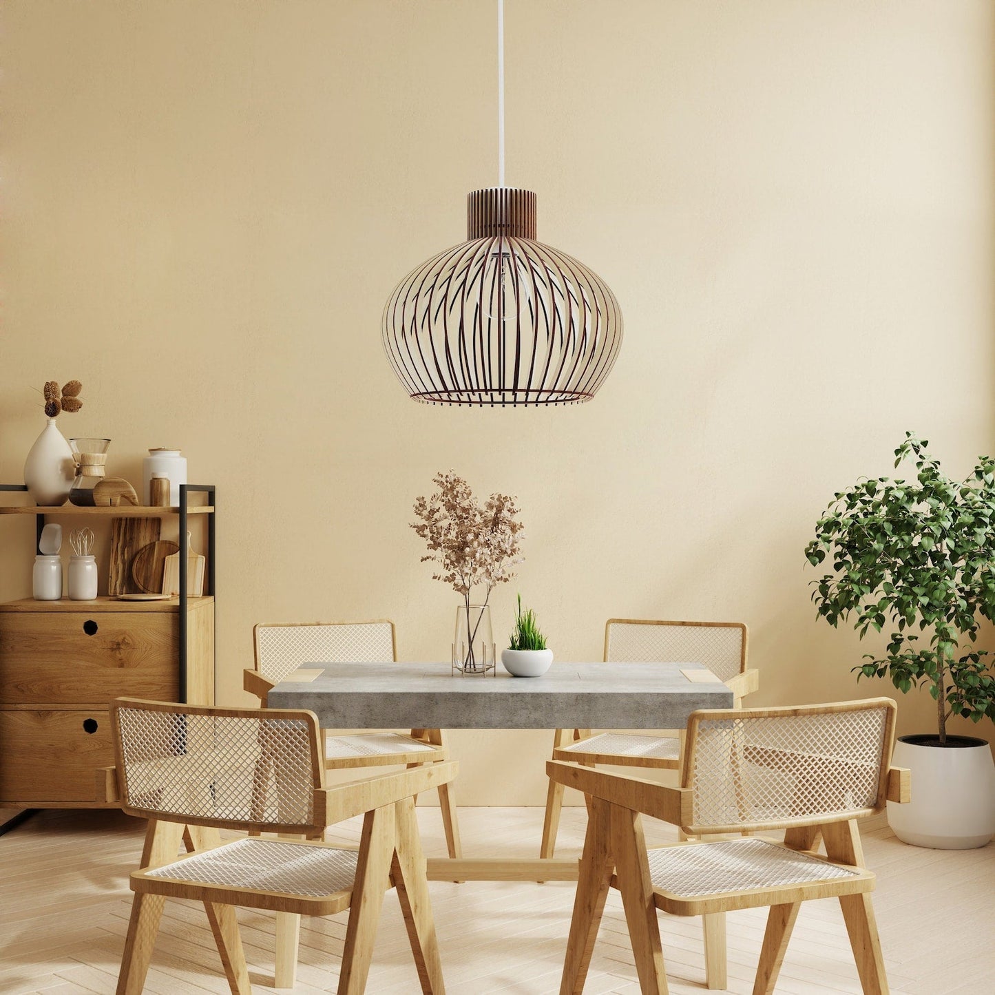 Stella™ - Nordisk burlampe lavet af træ