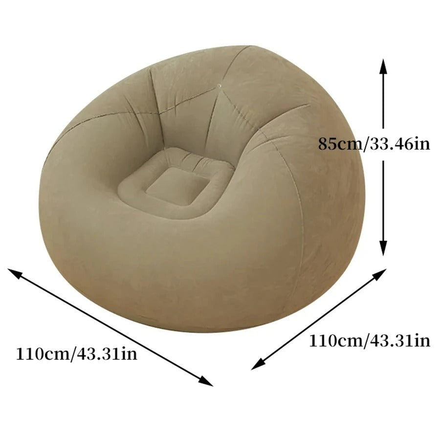 Oppustelig loungestol – stor lazy sofa til inde & ude