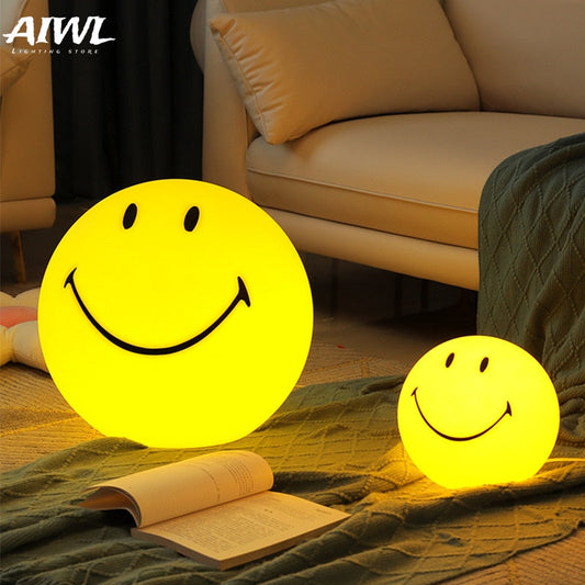 LED Smilestemningslampe Hjemmeindretning Natlys