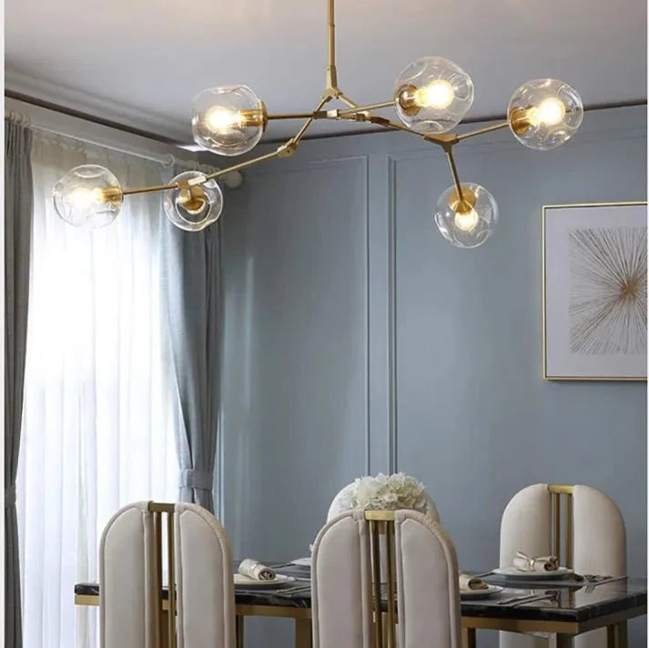 Loftlampe med Glas-Kupler – Moderne Statement