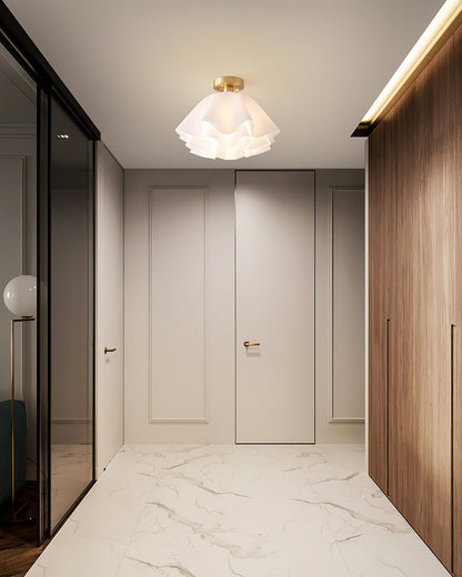 Loftlampe med Blødt Bølgedesign – Elegant & Lys