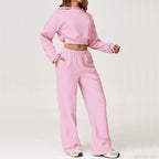 Kort trøje og vidbenet jogger lounge sæt