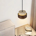 Moderne Lyster Valnød Træ Pendel Lampe