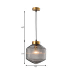 Pendel med Rillet Glas – Tidløs Elegance