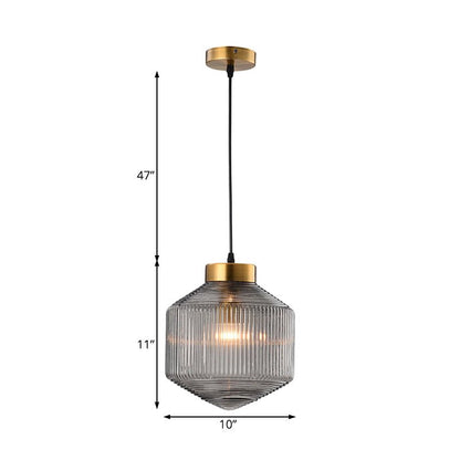 Pendel med Rillet Glas – Tidløs Elegance