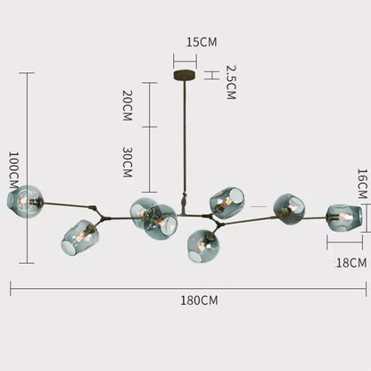Loftlampe med Glas-Kupler – Moderne Statement