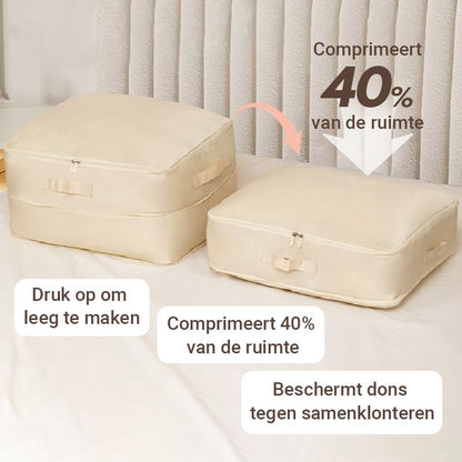 SpaceSaver™ | Komprimeret opbevaringspose - Maksimerer plads og minimerer rod