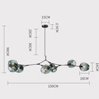 Loftlampe med Glas-Kupler – Moderne Statement
