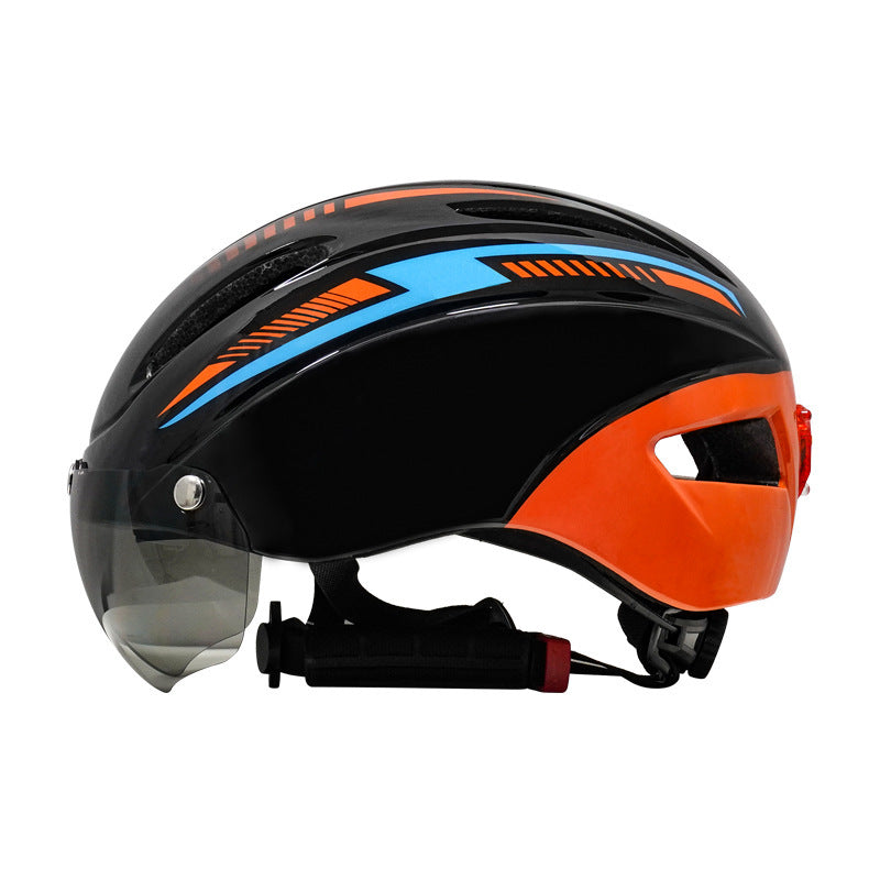 Cykelhjelm Ridesikkerhedshjelm Sports hjelm Goggles Ridesikkerhedshjelm Remlygte