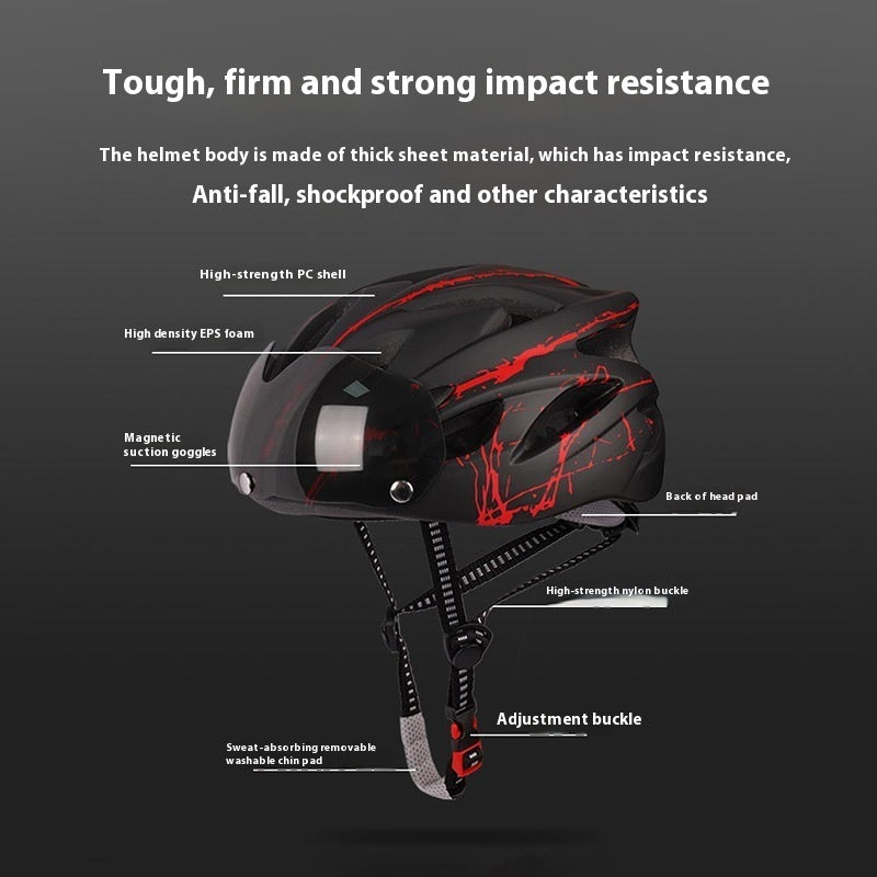Bjerghøjder Transportmiddel Magnetisk Suge Goggles Cykelhjelm Åndbar Og Vindafvisende