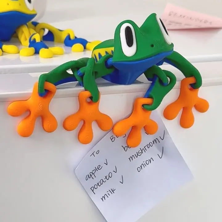 Sæt med 2 søde 3D-trykte magnetiske frøiskøleskabsmagneter