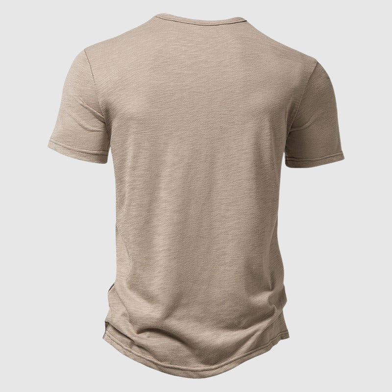 Herre Titan Henley Skjorte Slim Fit Casual Top