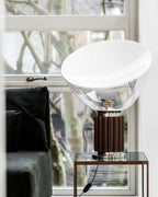 Art Deco Taccia bordlampe i sort, sølv eller bronze finish