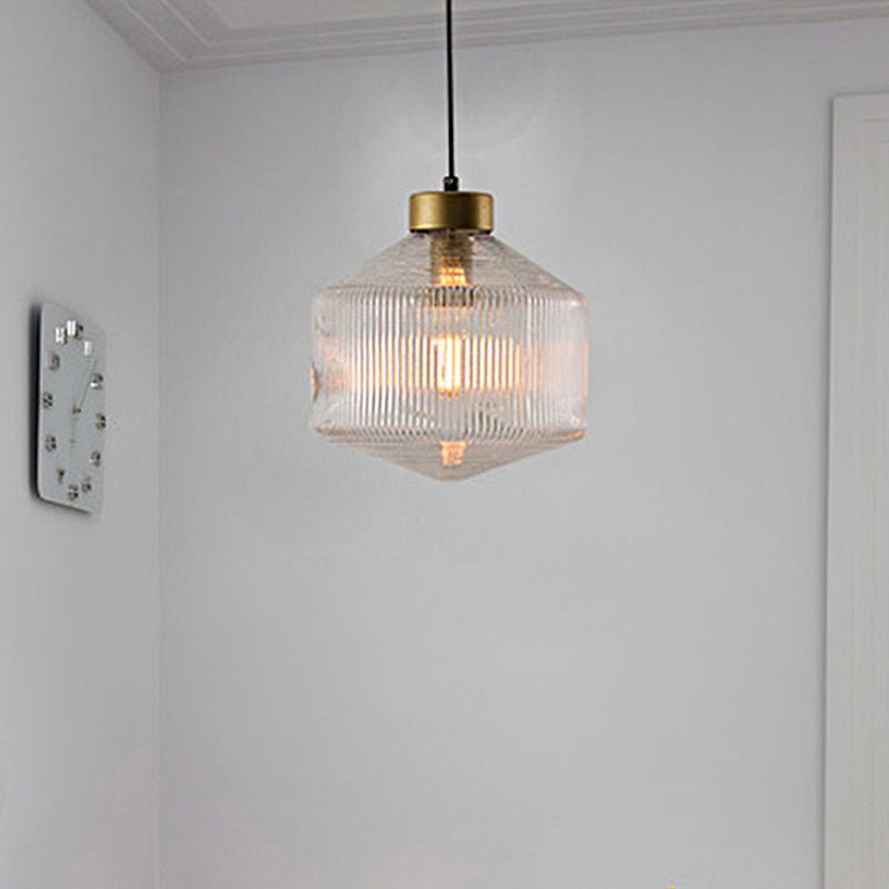 Pendel med Rillet Glas – Tidløs Elegance