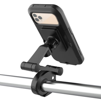Cykel motorcykel vandtæt mobiltelefonholder vandtæt mobiltelefontaske sammenklappelig mobiltelefon navigationsholder regntæt taske
