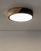 Justerbar træ- og jern LED loftslampe med CCT-indstillinger