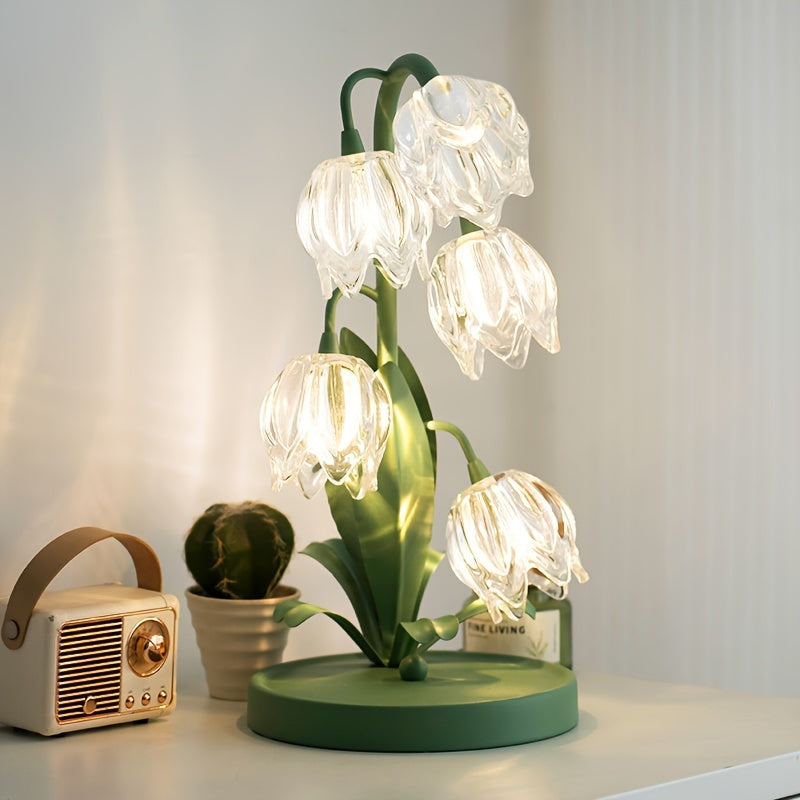 Blomsterformet LED Bordlampe til Moderne Hjemmedekoration