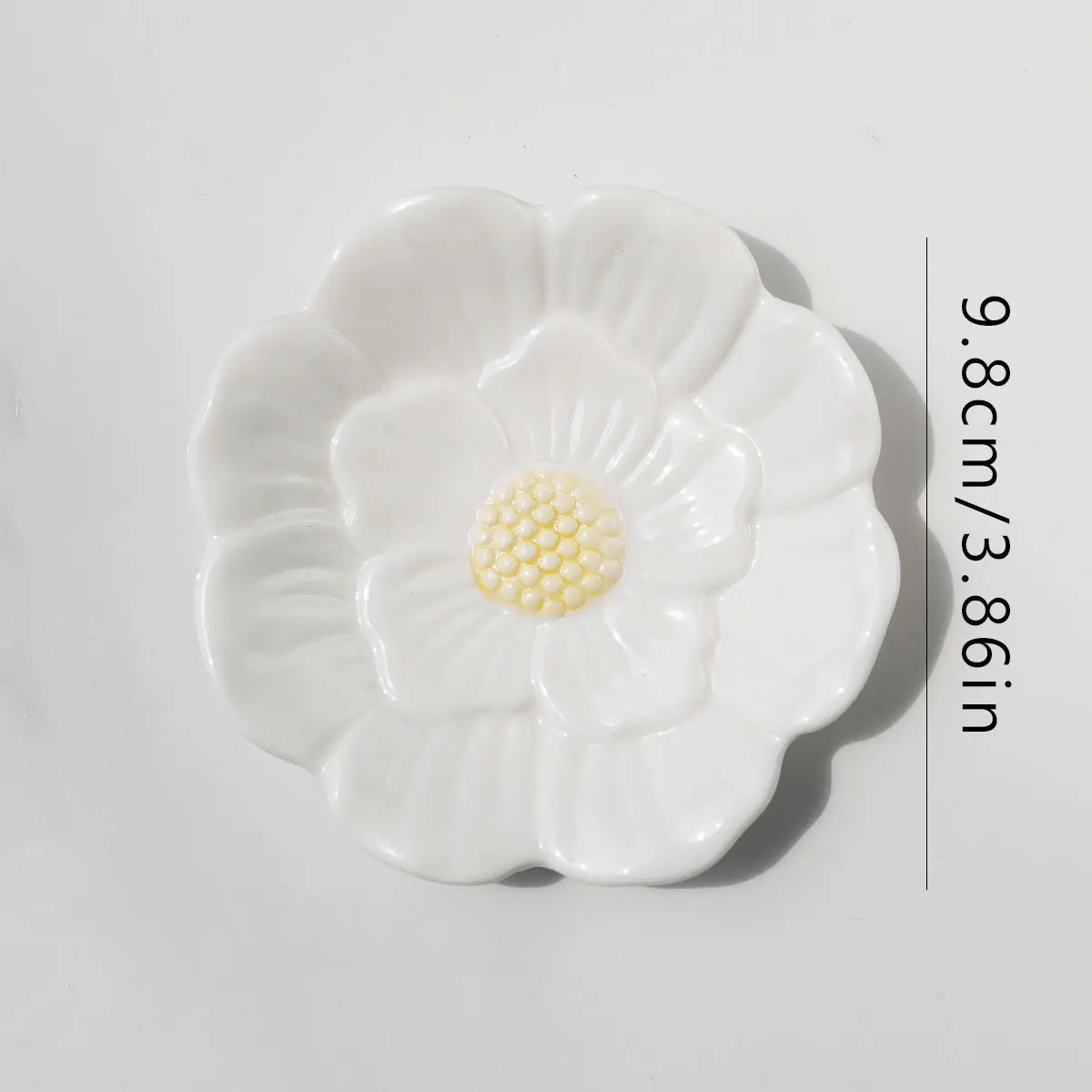 Håndmalet keramisk blomsterplade til hjemmeindretning